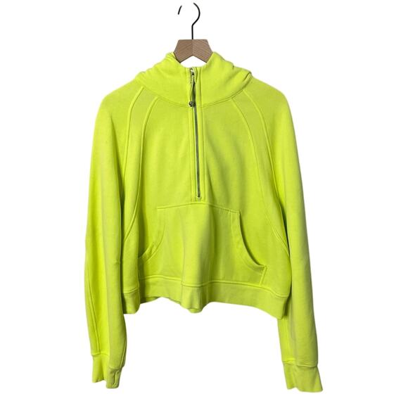 Lululemon Scuba Oversized Half Zip Hoodie Electric Lemon Womens Size XL / XXL - Picture 4 of 8